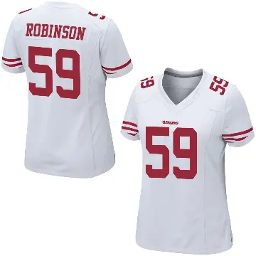 ＃59 Women's Curtis Robinson White Game San Francisco 49ers Jersey
