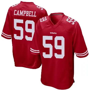 ＃59 Youth De'Vondre Campbell Red Game San Francisco 49ers Team Color Jersey
