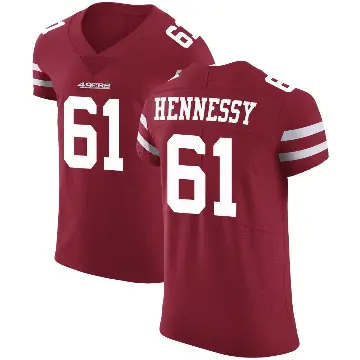 ＃61 Men's Matt Hennessy Red Elite San Francisco 49ers Team Color Vapor Untouchable Jersey