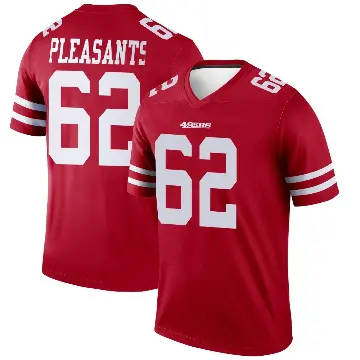 ＃62 Men's Austen Pleasants Scarlet Legend San Francisco 49ers Jersey
