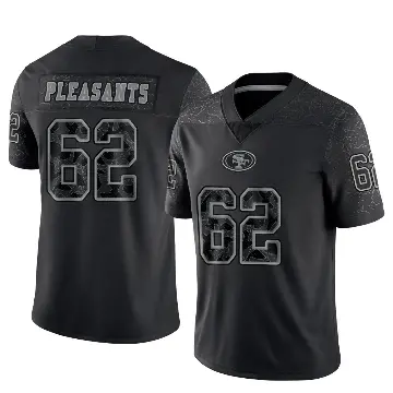 ＃62 Youth Austen Pleasants Black Limited San Francisco 49ers Reflective Jersey