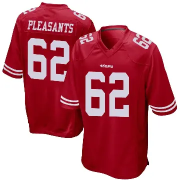＃62 Youth Austen Pleasants Red Game San Francisco 49ers Team Color Jersey