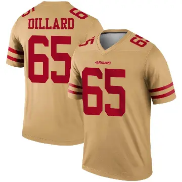 ＃65 Youth Andre Dillard Gold Legend San Francisco 49ers Inverted Jersey