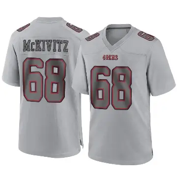 ＃68 Men's Colton McKivitz Gray Game San Francisco 49ers Atmosphere Fashion Jersey