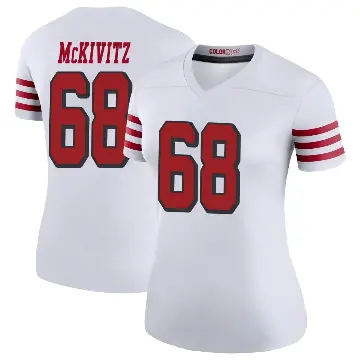 ＃68 Women's Colton McKivitz White Legend San Francisco 49ers Color Rush Jersey
