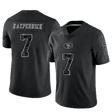 ＃7 Men's Colin Kaepernick Black Limited San Francisco 49ers Reflective Jersey