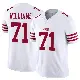 ＃71 Men's Trent Williams White Limited San Francisco 49ers Vapor F.U.S.E. Jersey