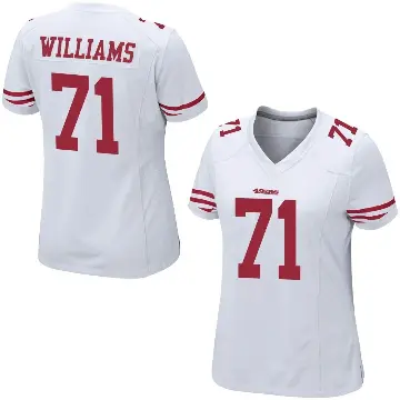 ＃71 Women's Trent Williams White Game San Francisco 49ers Jersey