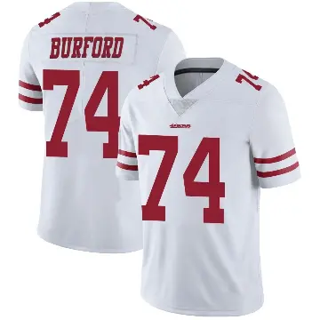 ＃74 Men's Spencer Burford White Limited San Francisco 49ers Vapor Untouchable Jersey