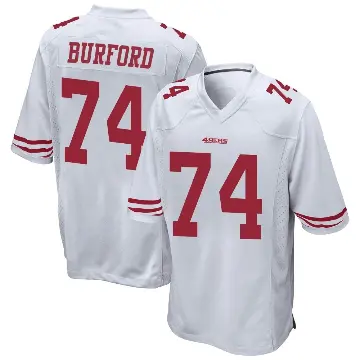 ＃74 Youth Spencer Burford White Game San Francisco 49ers Jersey