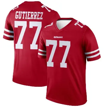 ＃77 Men's Alfredo Gutierrez Scarlet Legend San Francisco 49ers Jersey