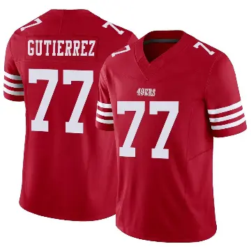 ＃77 Men's Alfredo Gutierrez Scarlet Limited San Francisco 49ers Vapor F.U.S.E. Jersey