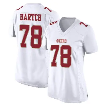 ＃78 Women's Ben Bartch White Game San Francisco 49ers Fashion Jersey