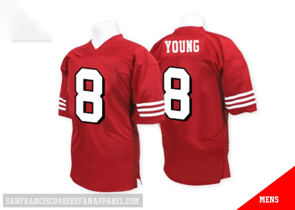 8 Men's Steve Young Red Premier San Francisco 49ers Team