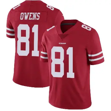 ＃81 Men's Terrell Owens Red Limited San Francisco 49ers Team Color Vapor Untouchable Jersey
