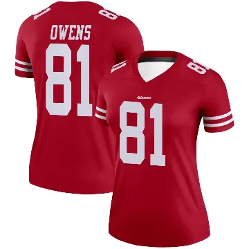 ＃81 Women's Terrell Owens Scarlet Legend San Francisco 49ers Jersey