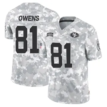 ＃81 Youth Terrell Owens Arctic Camo Limited San Francisco 49ers 2024 Salute to Service Jersey