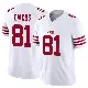 ＃81 Youth Terrell Owens White Limited San Francisco 49ers Vapor F.U.S.E. Jersey