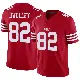 ＃82 Men's Ross Dwelley Scarlet Limited San Francisco 49ers Vapor F.U.S.E. Jersey
