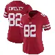 ＃82 Women's Ross Dwelley Red Limited San Francisco 49ers Team Color Vapor Untouchable Jersey