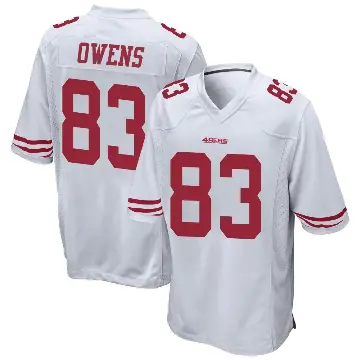 ＃83 Men's Terique Owens White Game San Francisco 49ers Jersey