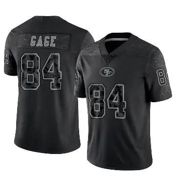＃84 Men's Russell Gage Black Limited San Francisco 49ers Reflective Jersey