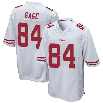 ＃84 Men's Russell Gage White Game San Francisco 49ers Jersey