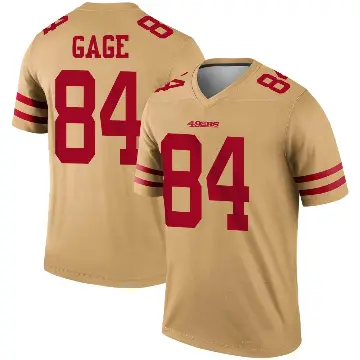 ＃84 Youth Russell Gage Gold Legend San Francisco 49ers Inverted Jersey