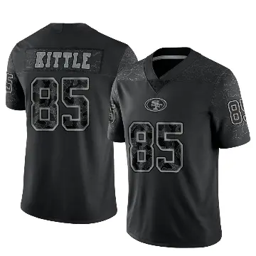 ＃85 Men's George Kittle Black Limited San Francisco 49ers Reflective Jersey