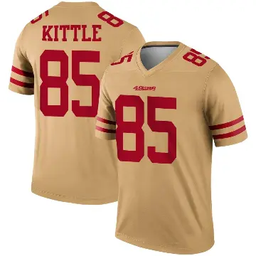 ＃85 Youth George Kittle Gold Legend San Francisco 49ers Inverted Jersey
