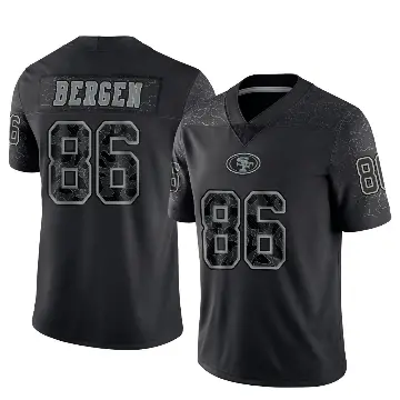 ＃86 Men's Junior Bergen Black Limited San Francisco 49ers Reflective Jersey