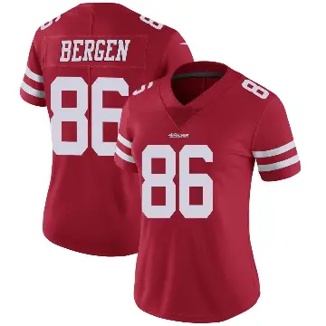 ＃86 Women's Junior Bergen Red Limited San Francisco 49ers Team Color Vapor Untouchable Jersey