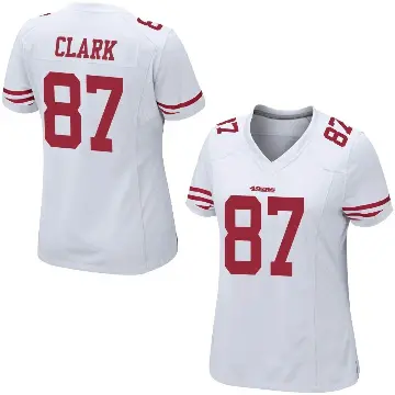 ＃87 Women's Dwight Clark White Game San Francisco 49ers Jersey