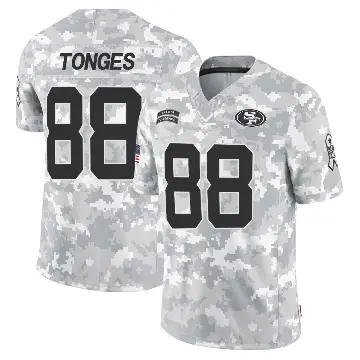 ＃88 Men's Jake Tonges Arctic Camo Limited San Francisco 49ers 2024 Salute to Service Jersey