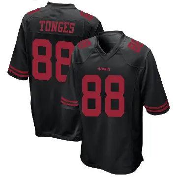 ＃88 Men's Jake Tonges Black Game San Francisco 49ers Alternate Jersey