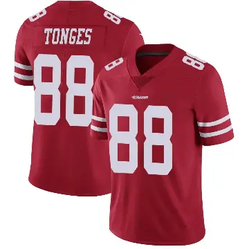 ＃88 Men's Jake Tonges Red Limited San Francisco 49ers Team Color Vapor Untouchable Jersey