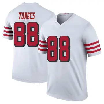 ＃88 Men's Jake Tonges White Legend San Francisco 49ers Color Rush Jersey