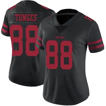 ＃88 Women's Jake Tonges Black Limited San Francisco 49ers Alternate Vapor Untouchable Jersey