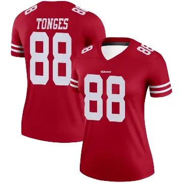 ＃88 Women's Jake Tonges Scarlet Legend San Francisco 49ers Jersey