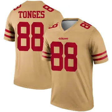 ＃88 Youth Jake Tonges Gold Legend San Francisco 49ers Inverted Jersey