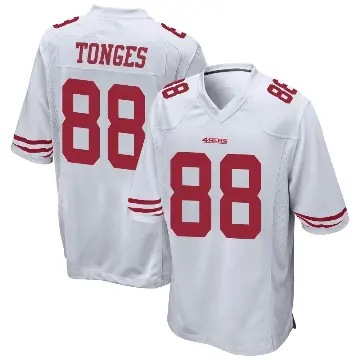 ＃88 Youth Jake Tonges White Game San Francisco 49ers Jersey
