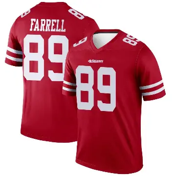 ＃89 Youth Luke Farrell Scarlet Legend San Francisco 49ers Jersey