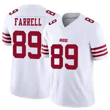 ＃89 Youth Luke Farrell White Limited San Francisco 49ers Vapor F.U.S.E. Jersey