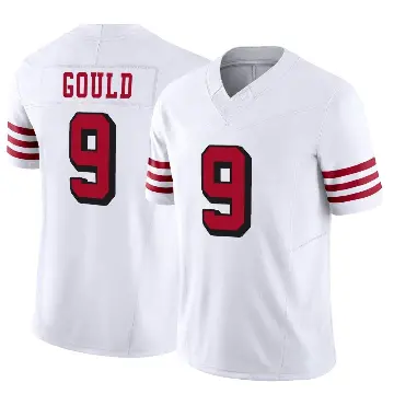 ＃9 Men's Robbie Gould White Limited San Francisco 49ers Alternate Vapor F.U.S.E. Jersey