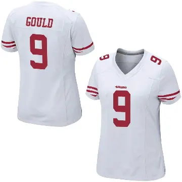 ＃9 Women's Robbie Gould White Game San Francisco 49ers Jersey