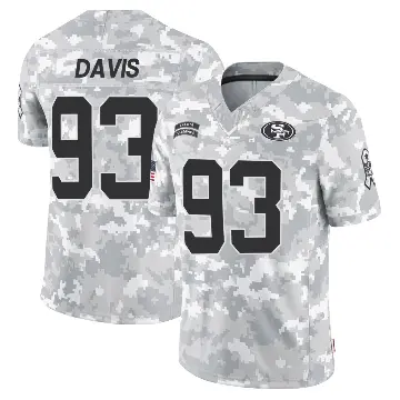 ＃93 Men's Kalia Davis Arctic Camo Limited San Francisco 49ers 2024 Salute to Service Jersey