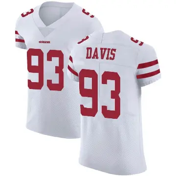 ＃93 Men's Kalia Davis White Elite San Francisco 49ers Vapor Untouchable Jersey