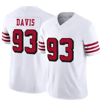 ＃93 Youth Kalia Davis White Limited San Francisco 49ers Alternate Vapor F.U.S.E. Jersey