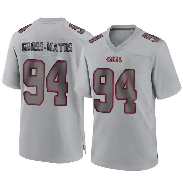 ＃94 Men's Yetur Gross-Matos Gray Game San Francisco 49ers Atmosphere Fashion Jersey