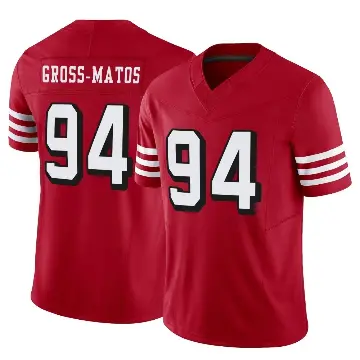 ＃94 Men's Yetur Gross-Matos Scarlet Limited San Francisco 49ers Alternate Vapor F.U.S.E. Jersey